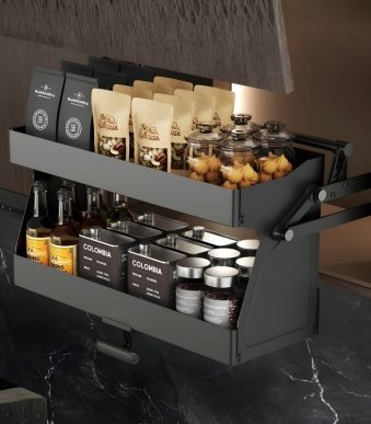 Giá Nâng Hạ Đựng Đồ Khô Gia Vị 2 Tầng Taura 71362