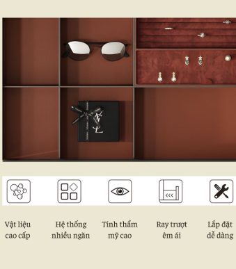 Khay Đựng Trang Sức Nhiều Ngăn Sang Trọng Taura 24256Br (4)