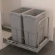 Thùng rác 2 ngăn âm tủ 42 lít Taura WRB400-21NS