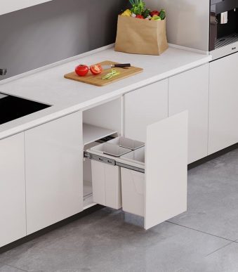 Thùng Rác Âm Tủ Cánh Kéo 3 Ngăn 40 Lít Db-400Cs